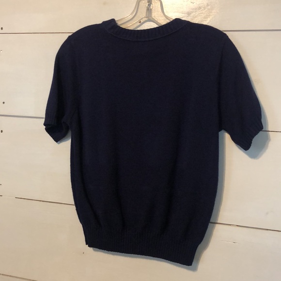 Vintage Kenneth Too navy Scottie dog print sweater - Picture 4 of 5